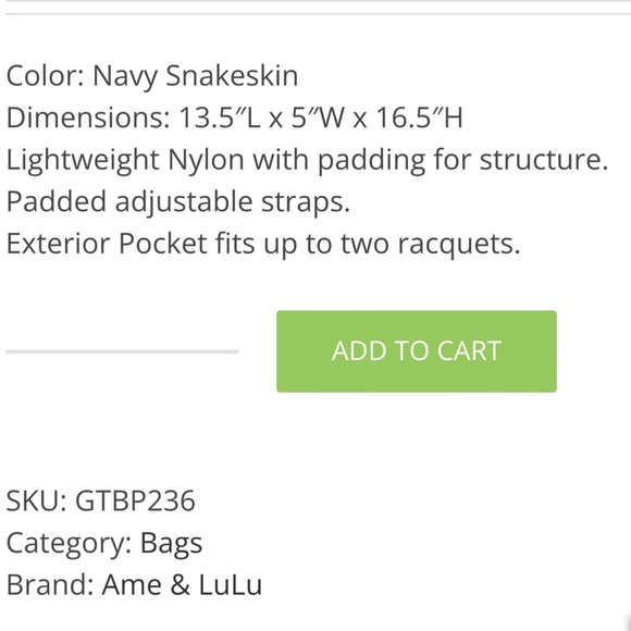 Ame & Lulu Game On Tennis Backpack - Picture 11 of 11